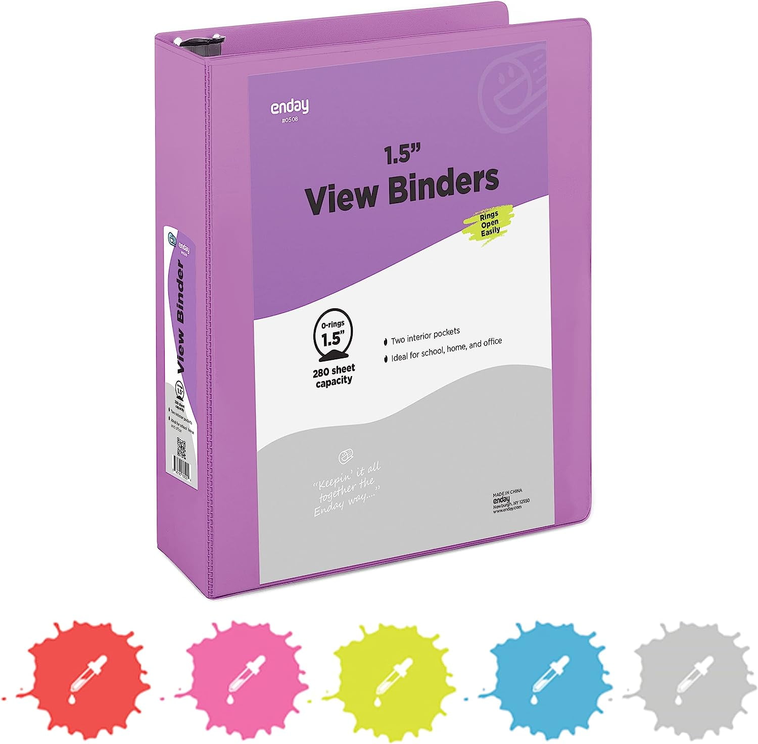 EasyView Premium 1-Inch Binders with Clear-View Covers, 3-Ring Binders for  School, Office, or Home, Colored Binder - Walmart.ca
